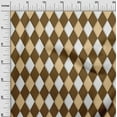 thumbnail image 3 of oneOone Velvet Brown Fabric Argyle Quilting Supplies Print Sewing Fabric By The Yard 58 Inch Wide, 3 of 4