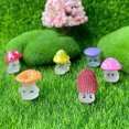 thumbnail image 3 of 6pcs Luminous Mini Resin Mushrooms, Cute Wild Mushrooms Statue Decoration, Micro Landscaping Decoration, Miniature Fairy Garden Accessories for Rooms Courtyards Gardens Potted, 3 of 7