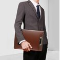 thumbnail image 4 of shiyou-Portfolio Folder Binder-Business Leather A4 Padfolio Portfolio, Durable and Lightweight Conference Interview Resume Document Binder Organizer with Card Holder Writing Pad, Brown, 4 of 4