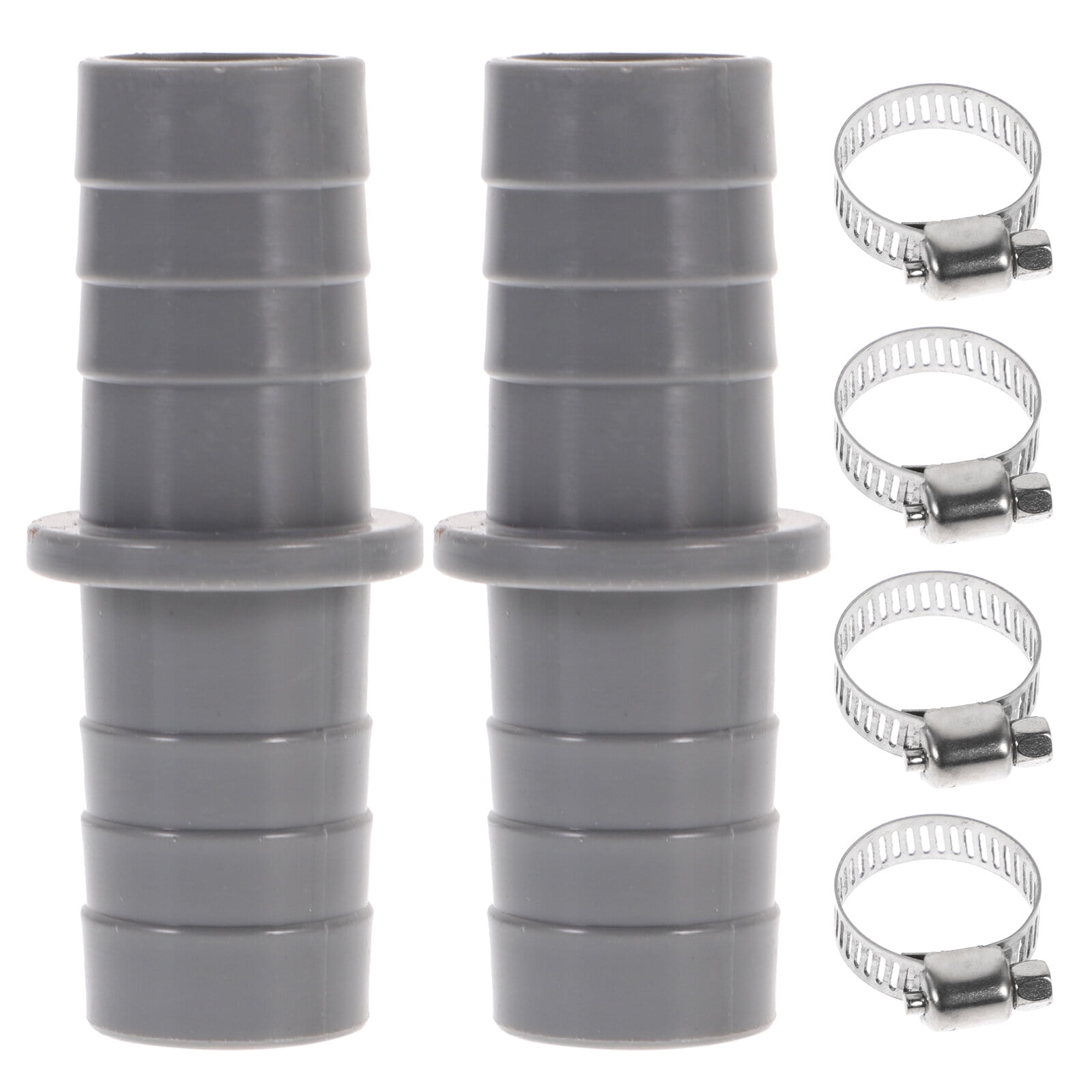 NUOLUX 2 Sets Washing Machine Drain Hose Connector Drain Hose Extension Adapter with Hose Clamps