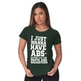 thumbnail image 4 of Want Abs Funny Working Out Cardio Gym Women's T Shirt Ladies Tee Brisco Brands M, 4 of 6