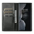 thumbnail image 4 of Dteck for Apple Samsung Galaxy S25, Shockproof Flip Wallet PU Leather Magnetic Protective Cover with RFID Blocking 3 Card Slots Stand TPU Interior Case, Black, 4 of 5
