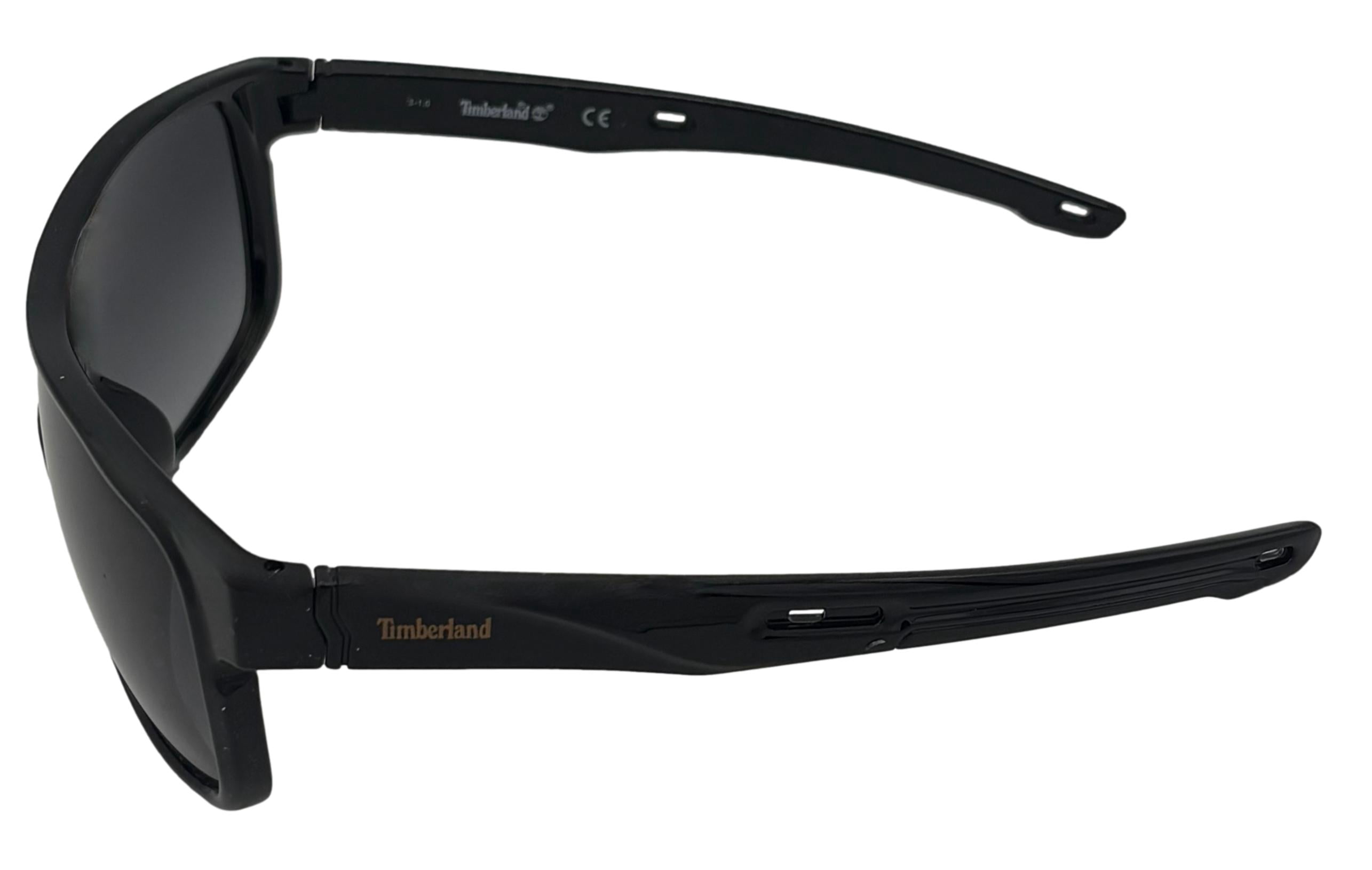 Timberland Sunglass Mens Black Plastic Rectangle Shield, Gradient Lens TB7192 1B