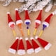 thumbnail image 4 of GOOHOCHY 10 mini sombreros navideños decorativos con forma de piruleta, mini sombreros de Papá Noel., 4 of 7