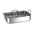 thumbnail image 2 of Cuisinart 17.7 in x 12 in Rectangle Nonstick Stainless Steel Roasting Pan & Rack Set of 1, 15" Non-Stick Rack, 2 of 6