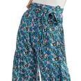 thumbnail image 3 of Boho Wide Leg Pants for Women High Waist Floral Printed Belted Palazzo Pants Loose Flowy Pants Hippie Beach Pants, 3 of 9