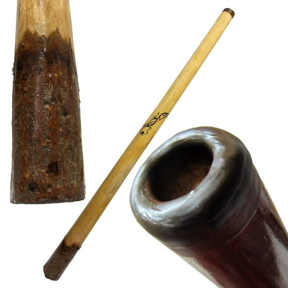 Eucalyptus Yellowbox Didgeridoo, Bark Bell, Beeswax Mouthpiece - 52" Long - Key of C to E