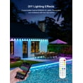thumbnail image 4 of Permanent Outdoor Lights 50ft, RGBWW with IC Smart LED with 30 LED Lights, 50LM , IP68 Waterproof, App & Remote Control for Halloween Christmas Decor, Daily Lighting, Work with Alexa, Google, 4 of 9