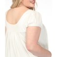 thumbnail image 5 of White Mark Women's Plus Size Cap Sleeve Pleated Top, 5 of 6
