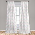 thumbnail image 5 of Ambesonne Cartoon Curtains, Elephants Bears, Pair of 28"x84", Multicolor, 5 of 5