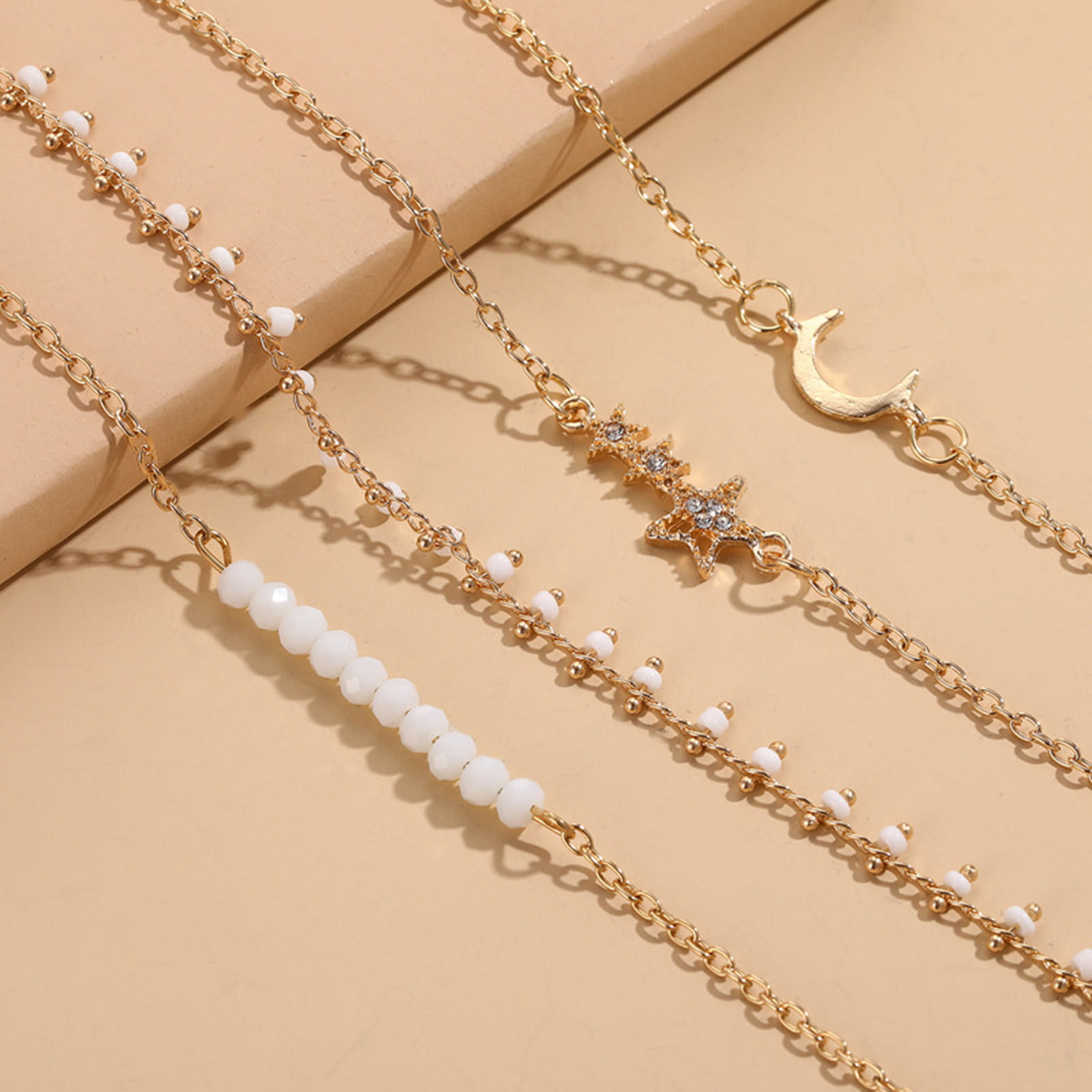WUSUANED Rose Gold Initial Bracelet Letter Bracelet Adjustable Chain Bracelet Personalized Jewelry for Women Girls
