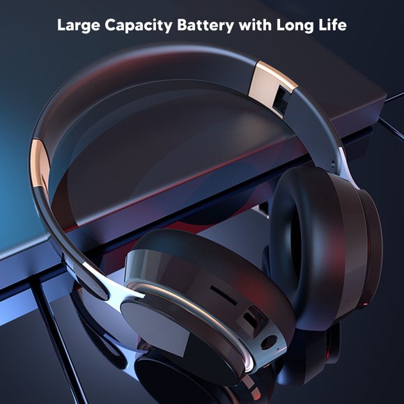 Over Ear Headset, Foldable Noise Cancelling  Headphone Soft Earmuffs  For Tablets For Sports