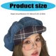 thumbnail image 3 of Handmade Denims Beret Japanese Style Painter Hat for Unisex Beret Cabbie Hat for Outdoor Leisure Denims Hat Photo Props Multicolor, 3 of 4