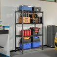 thumbnail image 7 of Heavy Duty 4-Tier Steel Storage Shelving Unit, 1000 lbs Capacity Utility Wire Rack, Adjustable Garage Shelving with Carbon Steel Frame, for Home Kitchen Office Gym, Black (13.7"D x 29.5"W x 47.2"H), 7 of 7