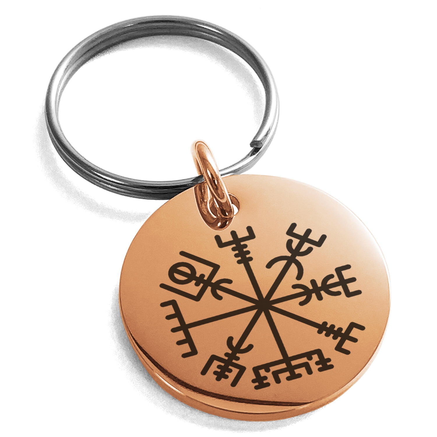 Accessories Keychains & Lanyards Zipper Charms vegvisir key ring charm protection Viking compass good luck gift safe travel 
