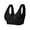 Black, variant on 2 Pack Womens Bras Casual Solid Color Vest Middle Elderly Bras