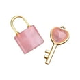 thumbnail image 2 of Segolike Necklace Pendant Set Heart Shaped Key Fashion Versatile Matching Couples Necklace for Shopping Travel Him and Her pink, 2 of 8