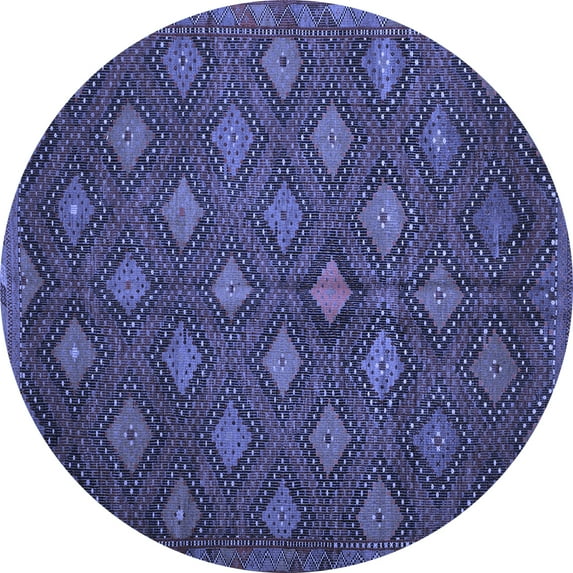 Ahgly Company Indoor Round Persian Blue Traditional Area Rugs, 8' Round