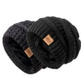 thumbnail image 6 of REDESS 2Pcs Slouchy Black and Grey Beanie Hat for Women Winter Warm Knit Cap, 6 of 6