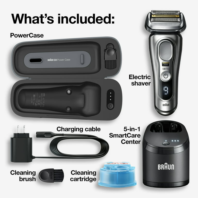 Braun Series 9 Pro 9465cc Cordless Men's Electric Shaver w/ Clean&Charge  Station