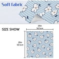 thumbnail image 7 of GZHJMY White Flower Plaid Cloth Napkins Set of 1, Reusable Washable Oversized Table Napkins for Family Wedding Dinner Party Home Decor, 20 Inch Decorative Washcloths, 7 of 7