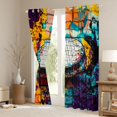thumbnail image 3 of Homewish Teens Boys Men Ice Hockey Gamer Black Out Curtains,Abstract Graffiti Splash Curtains Pack of 2 (42x63 Each),Sport Rugby Theme Bedroom Curtains,Luxury Bedroom Decor, 3 of 6