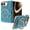 Blue, variant on Favorn Case for iPhone Duo, 360° Rotating Ring Holder Stand, Magnetic Hinge Protection, Support Wireless Charging, Glitter Bling Electroplated Bumper Shockproof Protective Case, Red