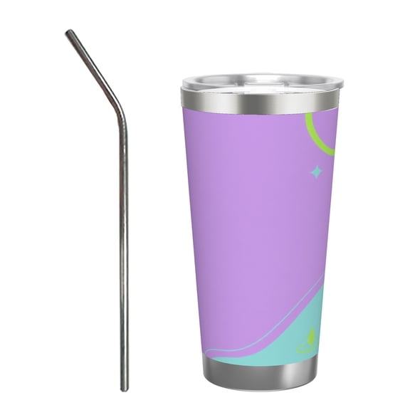 20oz Tumbler Pastel Abstract Gradient Travel Cup Stainless Steel Insulated Car Cup Coffee Cup Gift with Stainless Steel Straw