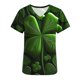 thumbnail image 4 of Fiudx Ofertas y Liquidaciones Top de Enfermera con Cuello En V y Manga Corta con Bolsillo Estampado y Estampado Del Día de San Patricio para Mujer, 4 of 5