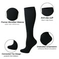 thumbnail image 3 of harmtty Women Sports Compression Stockings Cycling Running Knee Length Socks,Navy Blue L/XL, 3 of 8