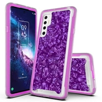 TCL 20 Pro 5G Case, Rosebono Hybrid Graphic Design Pattern Hard Back Pannel Cover Case For TCL 20 Pro 5G (Purple Shell)