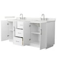 thumbnail image 2 of Elan TK 72" White Double Vanity & Giotto Quartz Top (3-Hole) & Nickel Trim, 2 of 5