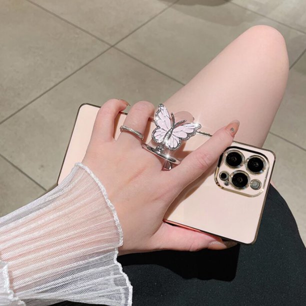 Fundas de teléfono con soporte de mariposa para mujer, cubierta suave de protección de cámara para Samsung S23 Plus, S22 Ultra, S21, S20 Fe, A52, A32, A72, A50 qiuyongming unisex