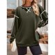 thumbnail image 5 of Sudaderas de Mujer de Larga, Cuello Redondo, Estilo Pullover, Ideales para Otoño e Invierno. con Cremallera Lateral, Perfectas para Salir. Verde L, 5 of 10