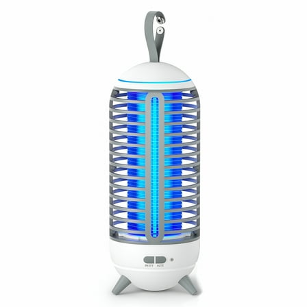 HIBIBUD Bug Zapper & Cordless 2500mAh Fly Zapper Indoor & Outdoor Mosquito Zapper,Portable Bug Zapper,Fly Trap (White)