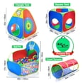 thumbnail image 2 of Casa de Juegos para Niños de 5 Pzas, Gimnasio en la Jungla con Carpas Emergentes, Túneles y Piscina de Pelotas de Baloncesto para Niños, Niñas, Niños, Bebés y Niños Pequeños, Uso en Interiores y Exter, 2 of 5
