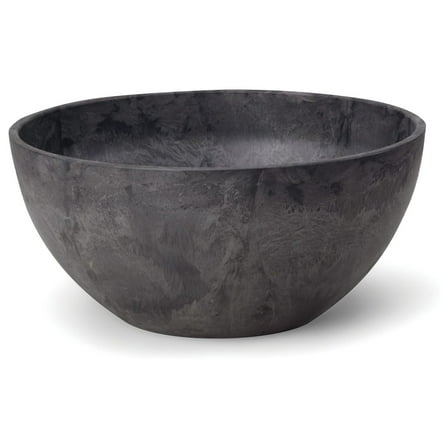 31128 Napa Bowl Planter, Black, 12-Inch