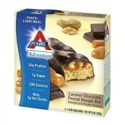 Atkins Advantage Caramel Chocolate, Peanut Nougat Bar, 1.6 Oz - 5 Ea, 3 Pack