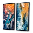 thumbnail image 3 of Designart "Majestic Aerial View Arctic Rivers and Icebergs V" Glacier Framed Wall Art Set Of 2 - Country Blue Frame Gallery Set For Office Decor, 3 of 6