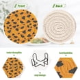 thumbnail image 4 of Leopard Print Pattern 6 Pcs Drink Coasters with Holder Absorbent Coasters Woven Coasters for Drinks Table Desk Protection Home Decor, 4 of 7