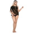 thumbnail image 4 of HAPPY BAY Women's Beach Wraps Bikini Wrap Sarong Cover up Skirt Bathing suit Swimsuit Cover Ups for Swimwear Women One Size Fringe, Black, 4 of 5