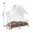 thumbnail image 3 of Comederos de acrílico transparente para ventanas, comedero para pájaros, comedero para pájaros salvajes con soporte para semillas y potentes ventosas, TUNC Sencillez, 3 of 5