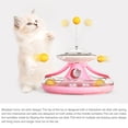 thumbnail image 2 of Interactive Cat Food-Dispensing Turntable Toy with Wobble Track Design, Made of ABS Material, Available in Dark Blue, Lake Blue, Pink, and Yellow Options, 2 of 6