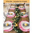 thumbnail image 4 of 13 Inch Round Placemats Set of 6, Pink Abstract Non Slip Heat Insulation PP Table Mats, Vintage Geometric Gradient Oil Painting Modern Washable Place Mats for Kitchen Dining Party Table Decor, 4 of 7
