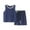 Navy, variant on Loopsun Toddler Summer Sets, Girls and Boys Clothing Sets 2 Piece Sleeveless T Shirt and Short Pant Outfits Sets Blue 6-7 Years