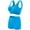 B267 Sky Blue Clearance Bras under $5, variant on Bras under $5! Cagogo Workout Sets for Women 2 Piece Strappy Sports Bra High Waist Booty Biker Shorts Exercise Gym Yoga Outfits