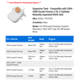 thumbnail image 2 of Expansion Tank - Compatible with 2004 - 2008 Suzuki Forenza 2.0L 4-Cylinder Naturally Aspirated DOHC GAS 2005 2006 2007, 2 of 2