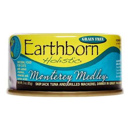 (24 Pack) Earthborn Holistic Grain-Free Monterey Medley Wet Cat Food, 3 oz.