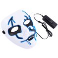 thumbnail image 3 of Máscara de disfraz de Halloween, máscara de miedo con luz LED para festival, cosplay, Halloween, 3 modos de flash (azul) Sailing  Electrónica, 3 of 5