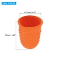 thumbnail image 2 of Uxcell Rubber Finger Tips Silicone Thumb Fingertip Protector Covers Guard Pads Thimble Grips Orange XS Size 10 Pack, 2 of 5
